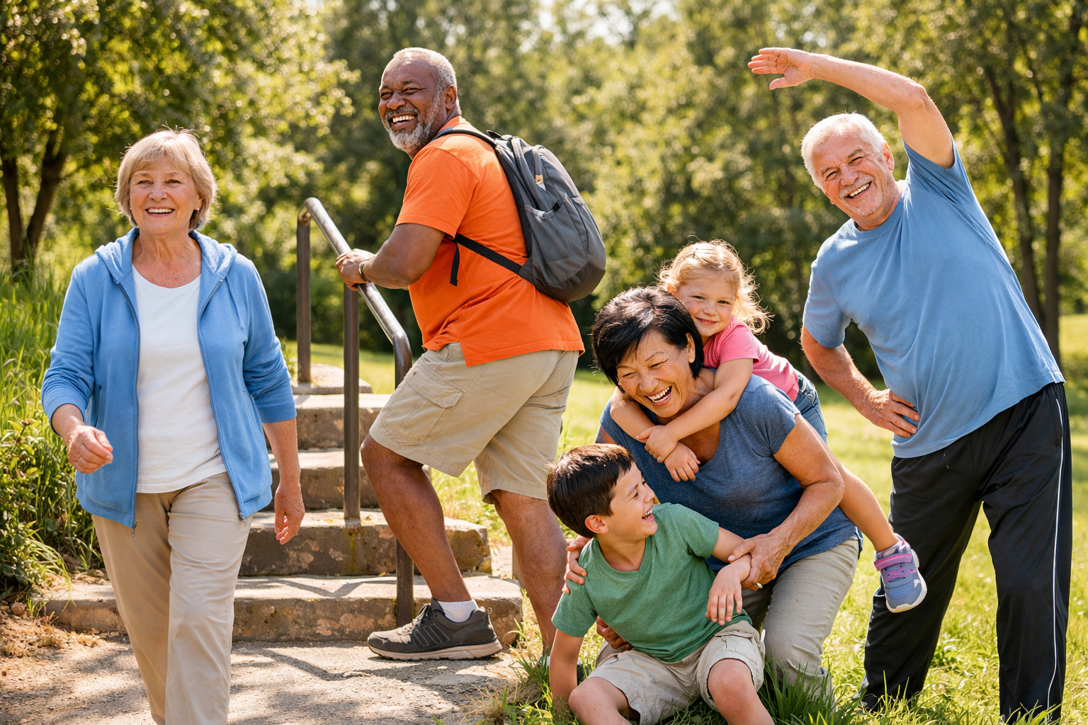Active seniors enjoying mobility and freedom